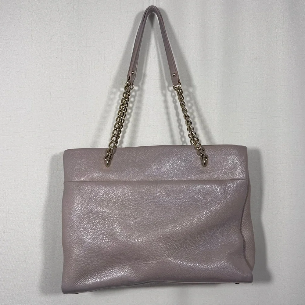 Kate Spade Dusty Leather Tote Bag In Muave Frosting